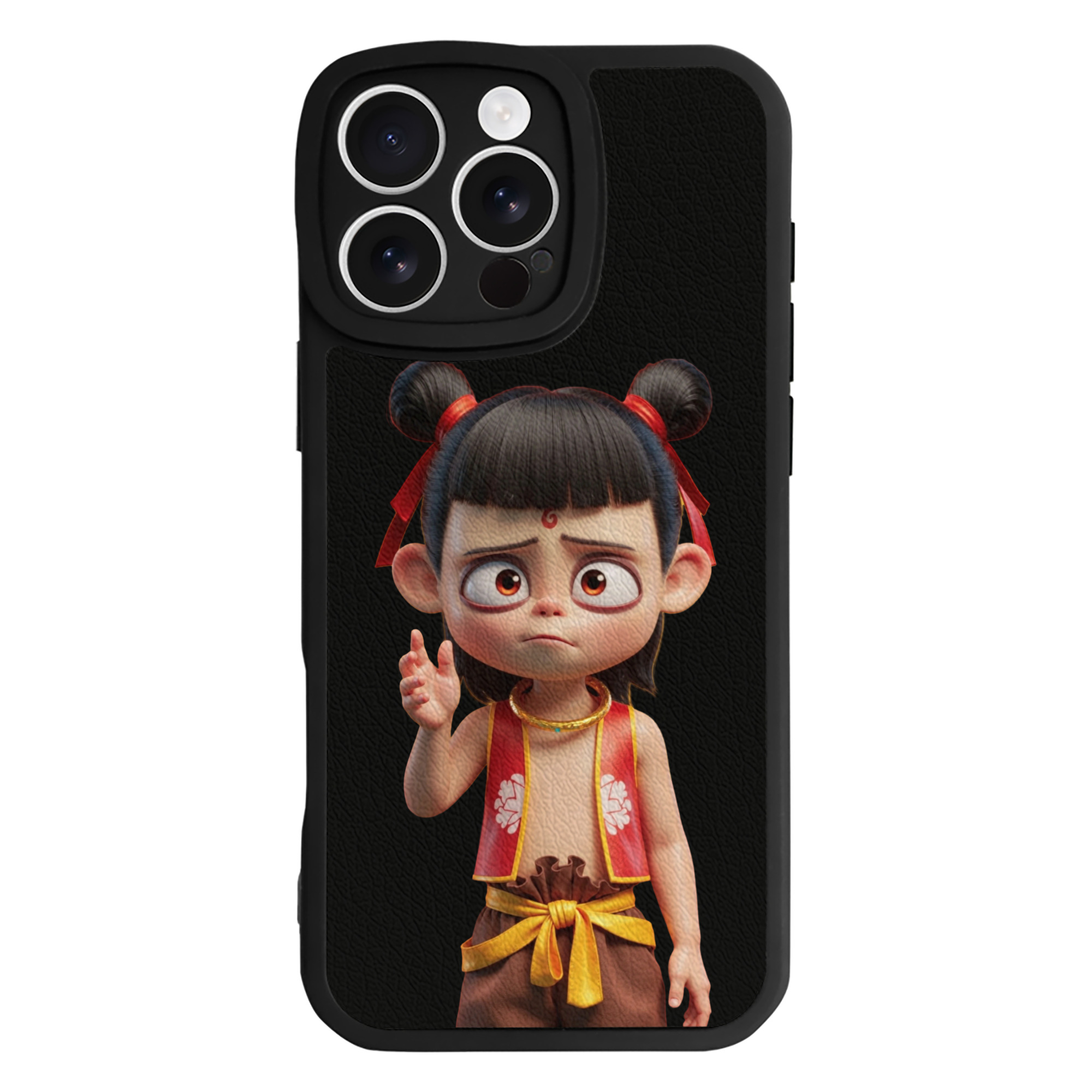 （画像用） Ne Zha 2 ナタ 魔童の大暴れ 【iPhone 16シリーズ対応】シリコンスマホケース（レザー調） 材質：シリコン